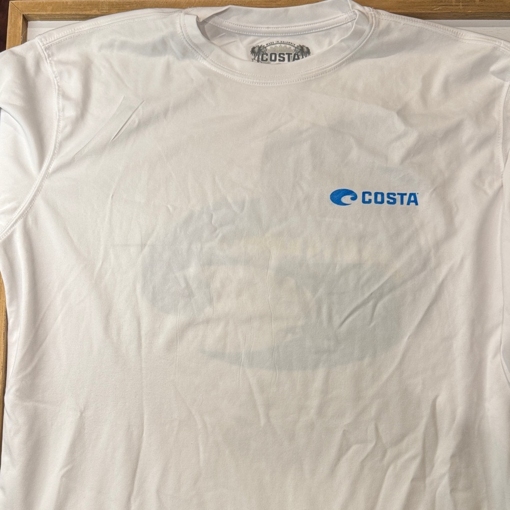 Costa Men's White Long Sleeve fishing shirt